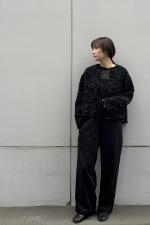 コットンベルギーリネン天竺×コットンヘンプガーゼ プルオーバー